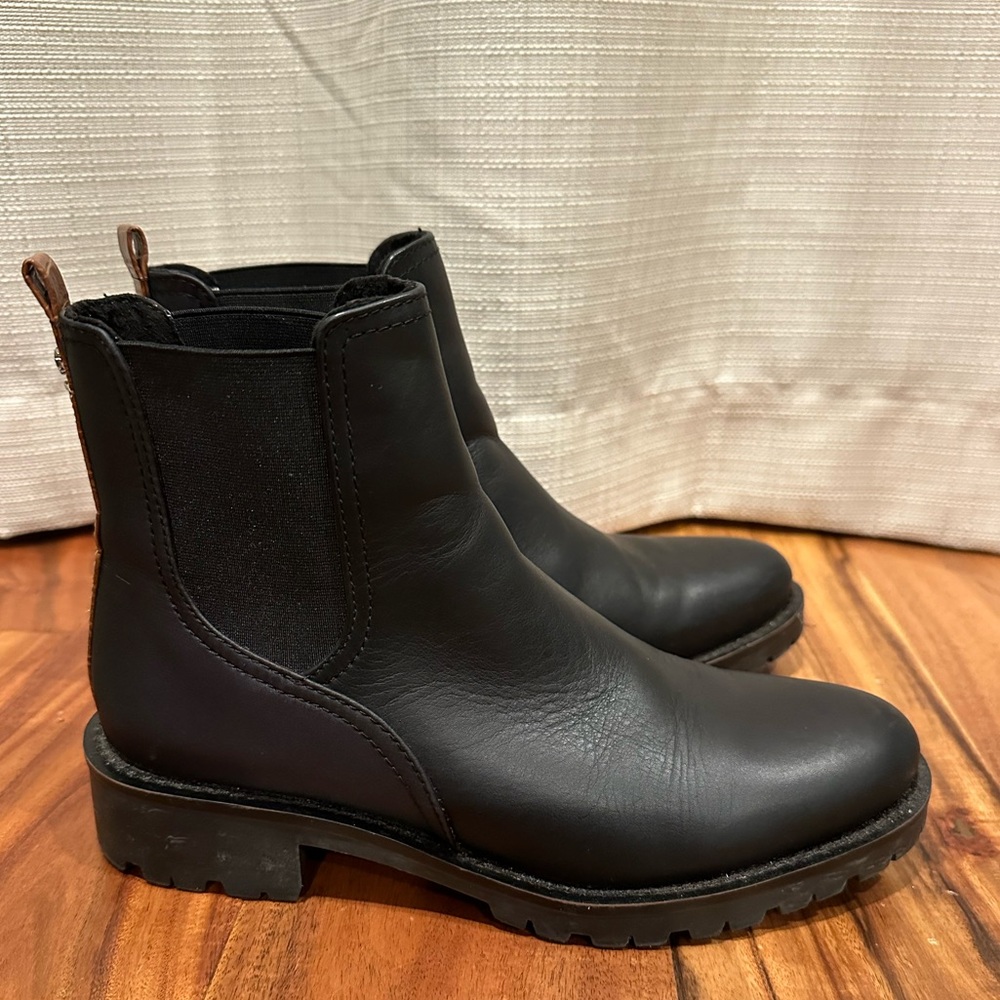 Black Leather Ankle Boots